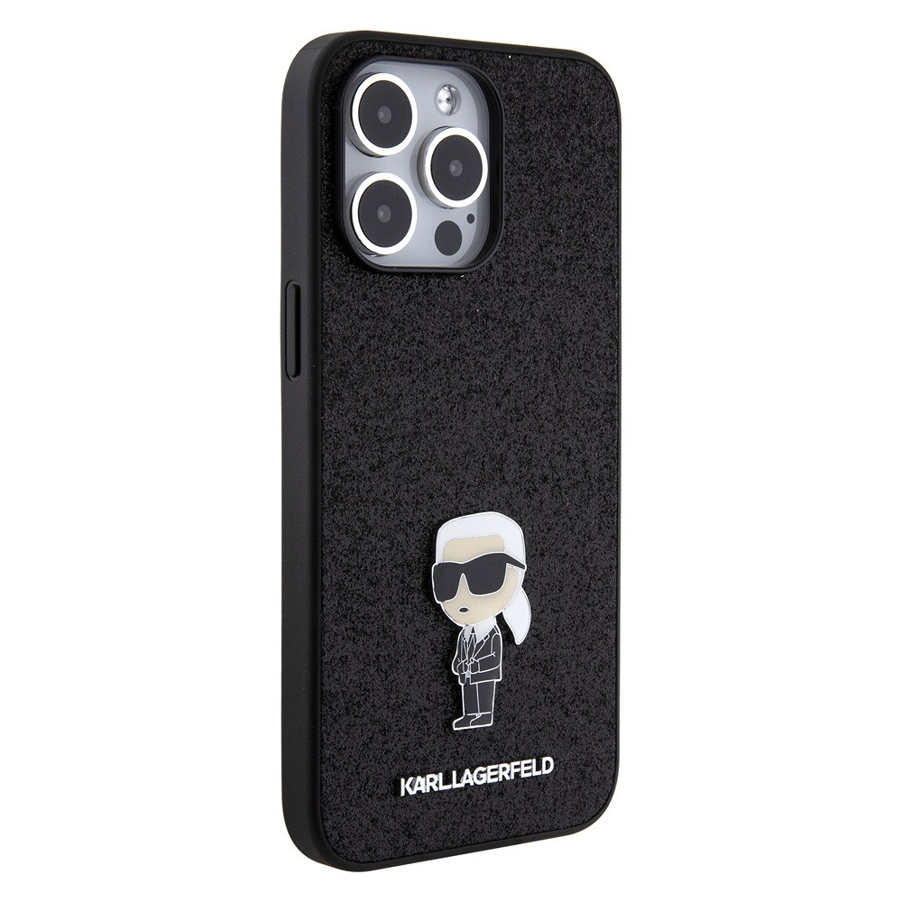 Karl Lagerfeld iPhone 15 Pro Max Cover Fixed Glitter Sort