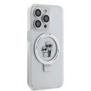Karl Lagerfeld iPhone 15 Pro Max Cover Ring Stand MagSafe Hvid
