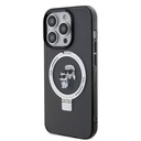 Karl Lagerfeld iPhone 15 Pro Max Cover Ring Stand MagSafe Sort