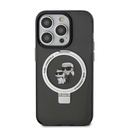 Karl Lagerfeld iPhone 15 Pro Max Cover Ring Stand MagSafe Sort