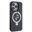 Karl Lagerfeld iPhone 15 Pro Max Cover Ring Stand MagSafe Sort