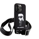 Karl Lagerfeld iPhone 15 Pro Max Cover Ikonik Crossbody Sort