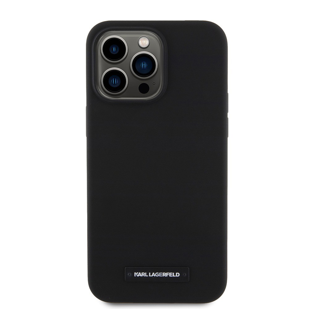 Karl Lagerfeld iPhone 15 Pro Max Cover Liquid Silicone MagSafe Sort