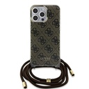 Guess iPhone 15 Pro Max Cover Crossbody Cord Brun