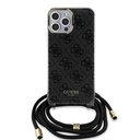Guess iPhone 15 Pro Max Cover Crossbody Cord Sort