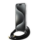 Guess iPhone 15 Pro Max Cover Crossbody Cord Sort