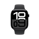 Apple Watch Series 10 GPS Smartwatch, 46mm, Jet Black Aluminum Case with Black Sport Band, Medium/Large (MWWQ3LW/a)