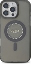 Guess Rhinestones Ring Kryt S MagSafe Pre iPhone 16 Pro Max, Čierny