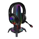 Marvo Podsvcen Stojan Na Sluchtka KOBE 30, 3x USB 2.0 HUB, ern