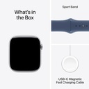 Apple Watch Series 10 GPS 46mm Silver Aluminum Case with Denim Sport Band - M/L