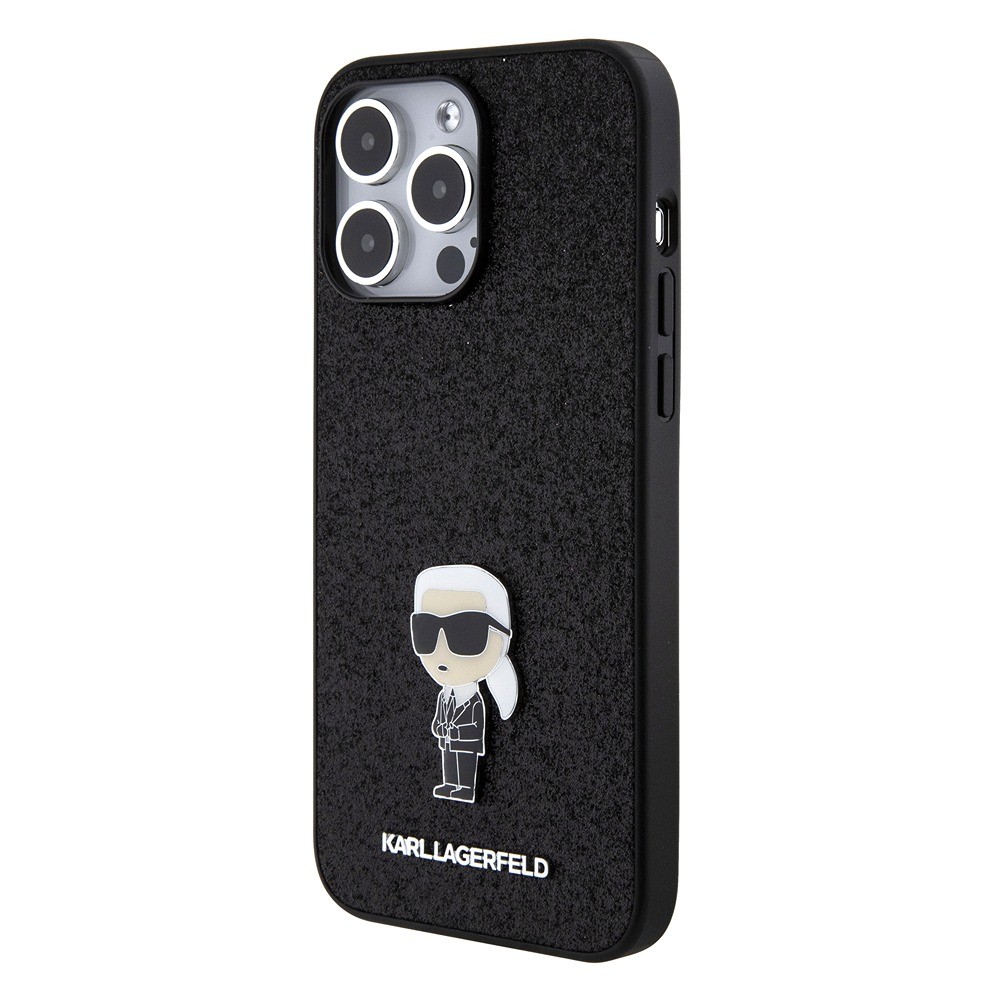 Karl Lagerfeld iPhone 15 Pro Max Cover Fixed Glitter Sort