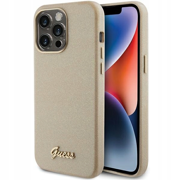 Guess GUHCP15XPGMCSD iPhone 15 Pro Max 6.7" Złoty/light Gold Hardcase Glitt