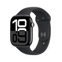 Apple Watch Series 10 GPS Smartwatch, 46mm, Jet Black Aluminum Case with Black Sport Band, Medium/Large (MWWQ3LW/a)