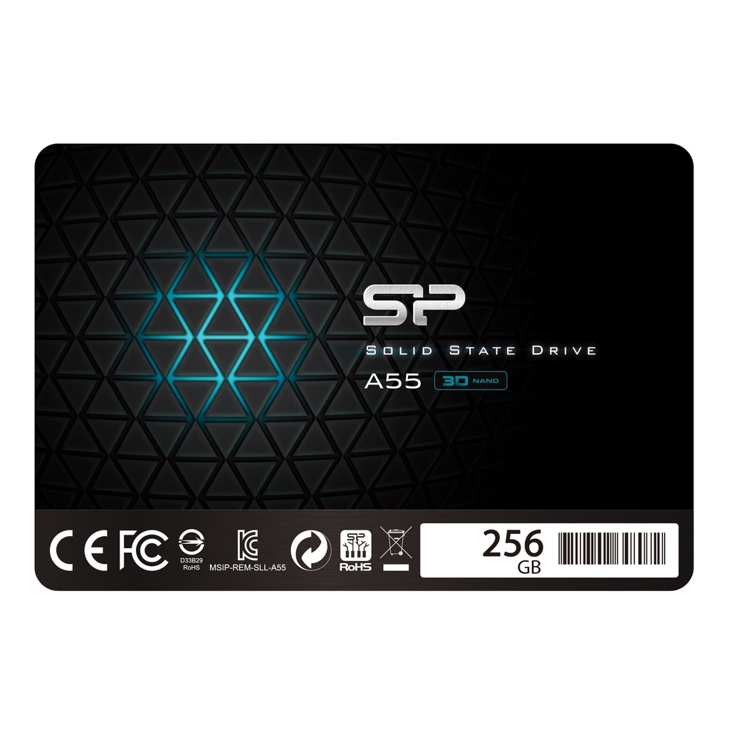 Silicon Power 256GB SSD 3D NAND with R/W up to 560/530MB/s A55 SLC Cache Performance Boost SATA III 2.5  7mm (0.28 ) Internal Solid State Drive (SP256