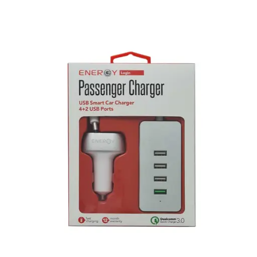 Energy Passenger Charger USB Smart Car Charger 4+2 Usb Ports