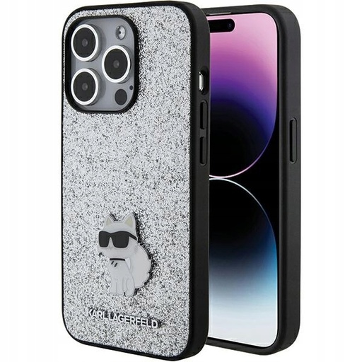 Karl Lagerfeld KLHCP15XGCNPSG iPhone 15 Pro Max 6.7" Srebrny/silver Hardcas