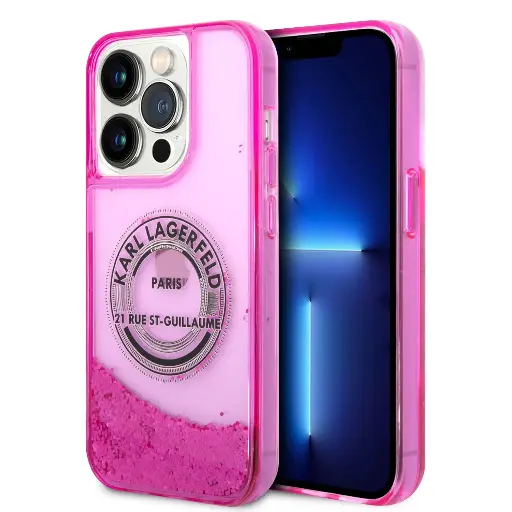 Karl Lagerfeld Liquid Silicone Back Cover iPhone 15 Pro Max Pink