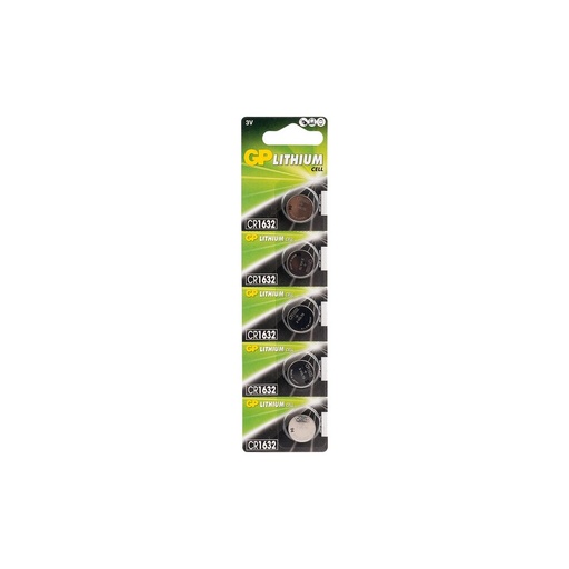 GP GPPBL1632025 Lithium Button Cell CR1632 (DL1632) - Card of 5