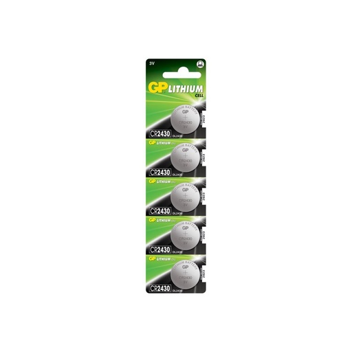 GP GPPBL2430054 Lithium Button Cell CR2430 (DL2430) - Card of 5