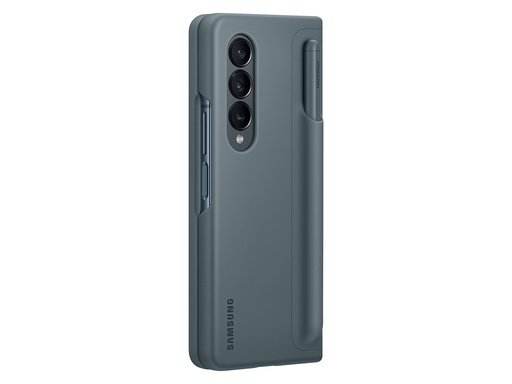 SAMSUNG Galaxy Z Fold4 Standing Cover with S Pen and S Pen Holder, Protective Phone Case with Kickstand for Hands Free Viewing Gray