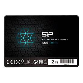 Silicon Power SSD 2TB 3D NAND Adoption SATA3 6Gb / S 2.5 Inches 7mm PS4 Operation Confirmed A55 Series SP002TBSS3A55S25