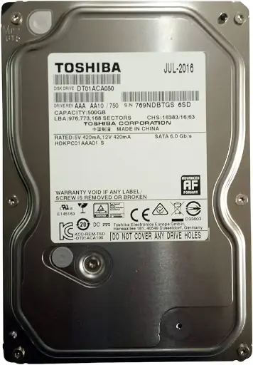 Toshiba DT01ACA050 500 GB 3.5-Inch Internal Hard Drive 500