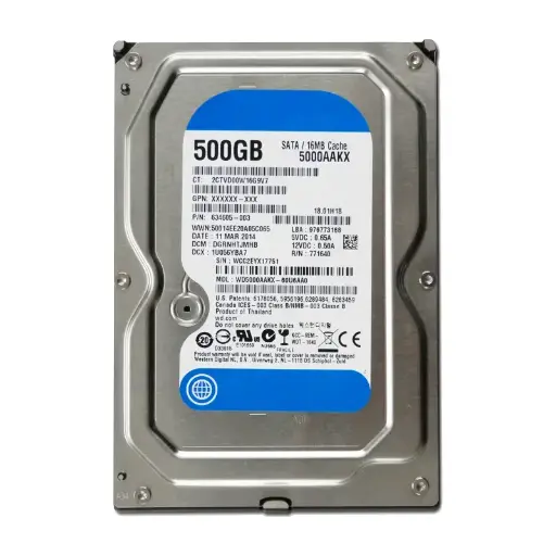 WD 500GB SATA 3.5" HDD WD5000AAKX-60U6AA0