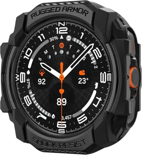 Armor Designed for Samsung Galaxy Watch Ultra Case 47mm Durable TPU Cover (2024) - Matte Black